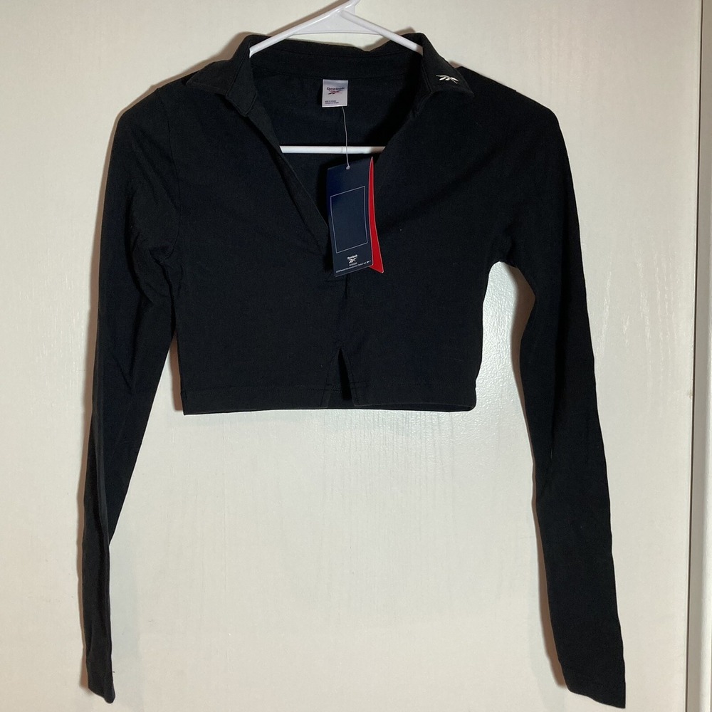 NWT Reebok Classics Long Sleeve Polo Top